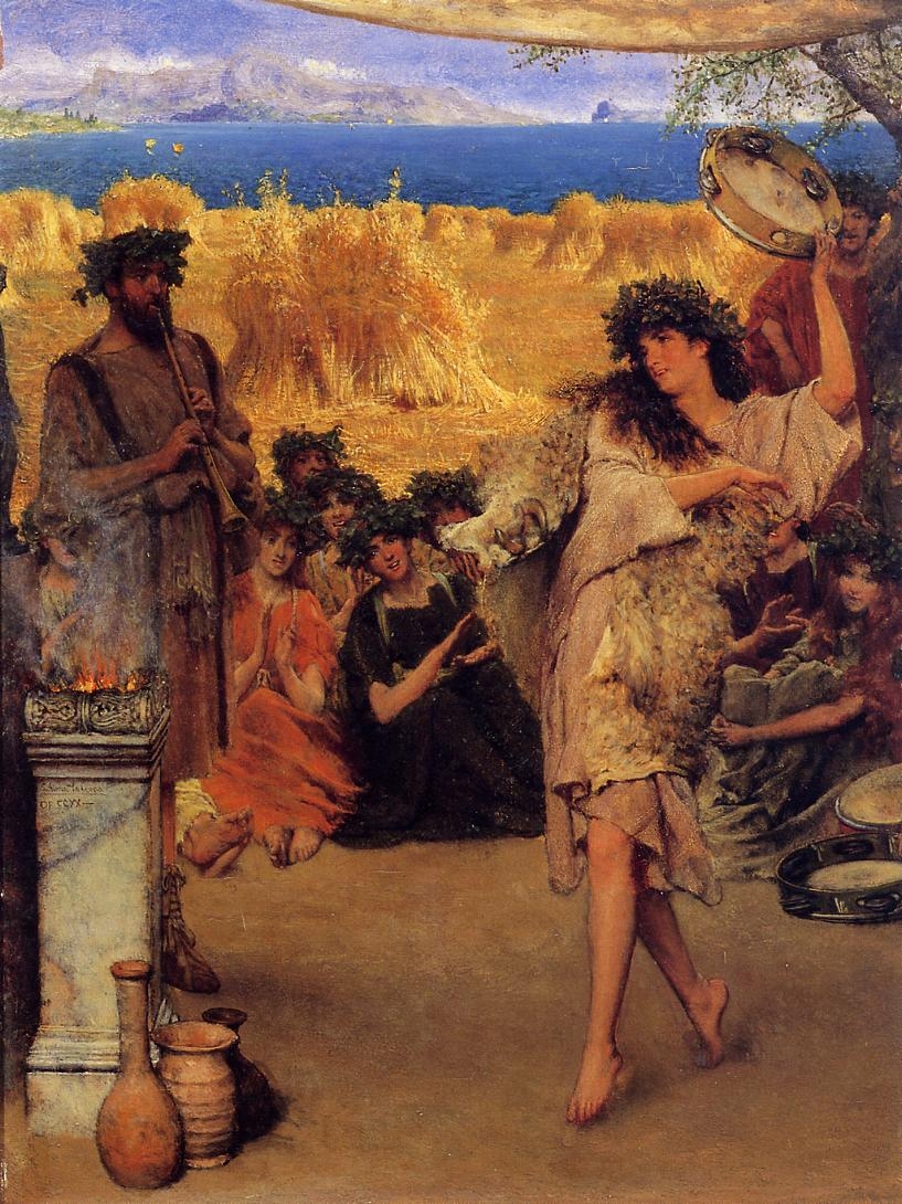 Sir Lawrence Alma-Tadema - A Harvest Festival [A Dancing Bacchante at Harvest Time].JPG